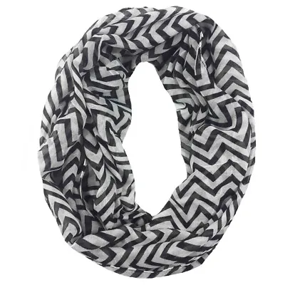 Buy Fashion Chevron Print Infinity Double Loop Scarf Lightweight Small Size • 5.99£
