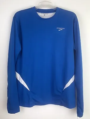 Buy Brooks Mens Size L Equilibrium Technology Long Sleeve Activewear Blue Top • 5.69£
