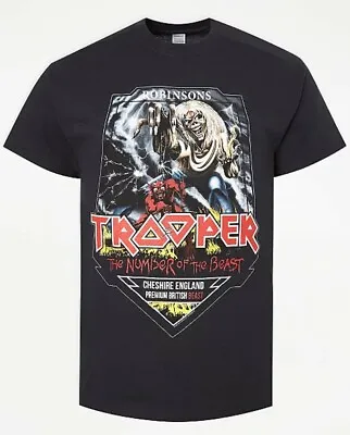 Buy Xxxl Iron Maiden Trooper Beer T Shirt Number Of The Beast 3 Free Card Beer Mats • 23£