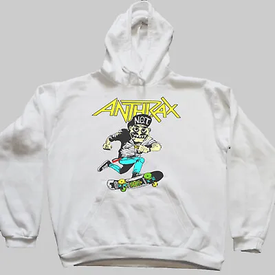 Buy Anthrax Metal Rock Hoodie Sweatshirt Jumper White Unisex S-3XL • 25.99£