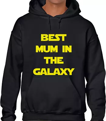 Buy Best Mum In The Galaxy Hoody Hoodie Funny Star Trooper Gift For Mum Wars Top • 16.99£