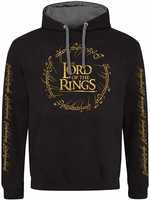 Buy Lord Of The Rings - Gold Foil Logo (SuperHeroes Inc. Contrast Pullover) Hoodie B • 55.25£
