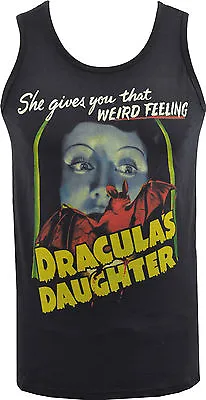 Buy Mens Black Tank Vest Draculas Daughter Vintage Horror B-movie Vampire Bat S-5xl • 18.50£