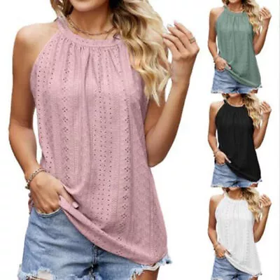 Buy Plus Size Womens Tank Tops Summer Sleeveless Cami Blouse Ladies Vest Tee T Shirt • 6.98£