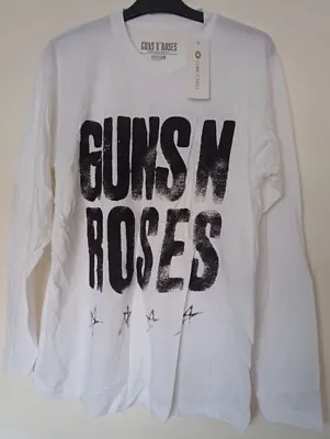 Buy Guns N Roses T Shirt Long Sleeve Rock Band Merch Tee Size Small Paradise City • 16.50£