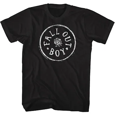 Buy Fall Out Boy Circle Rose Badge FOB Men's T Shirt Rock Band Tour Concert Merch • 40.90£