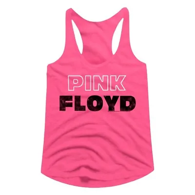 Buy Pink Floyd Women's Tank Top Pink Outline Rock Band Album Concert Merch Racerback • 25.04£