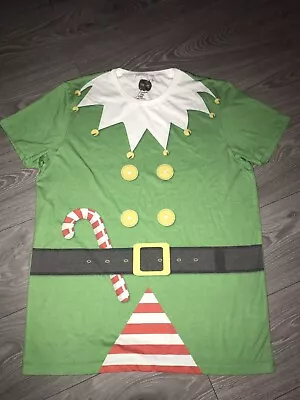 Buy Unisex Next Green Elf Tshirt Size Large Short Sleeve • 12£
