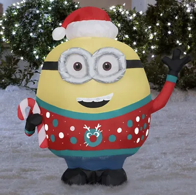Buy MINION OTTO UGLY SWEATER & CANDY CANE INFLATABLE, Christmas Minion Inflatable • 65.17£