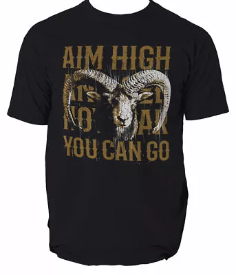 Buy T Shirt Goat Funny Mens Baphomet Retro Unisex Gift Aim High New S-3XL • 13.99£