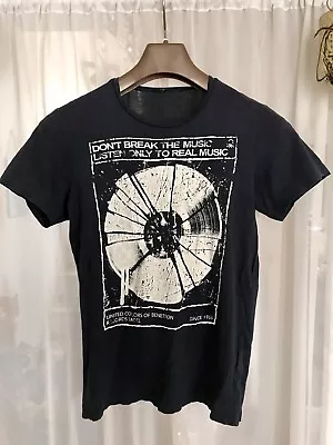 Buy Navy Soft Retro Record Label UCB Crew Neck T-Shirt 100% Cotton Slim Size Small • 10£