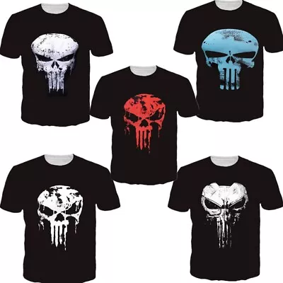 Buy DC Comics Punisher T-shirt Men Women Short Sleeve Tee Shirt Summer Top • 11.15£