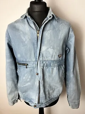Buy Easy Mens Vintage Denim Jacket Cotton Size Approx Large Made In Hong Kong • 17.09£