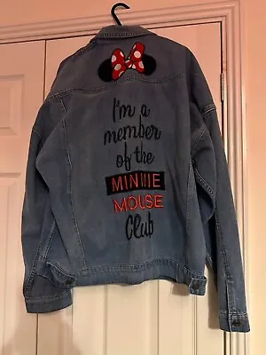 Buy Minnie Mouse Club Denim Jacket Size XL/14 • 30£