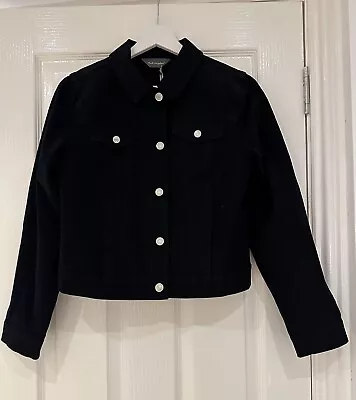Buy Ruth Langsford Twill Denim Style Jacket In Black - UK Size 8 • 15£