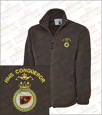 Buy HMS CONQUEROR Crested Embroidered Fleeces • 30£
