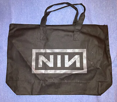 Buy Nine Inch Nails Canvas Tote Bag Zippered 2022 Inside Pocket Tour Merch Reznor • 75.78£