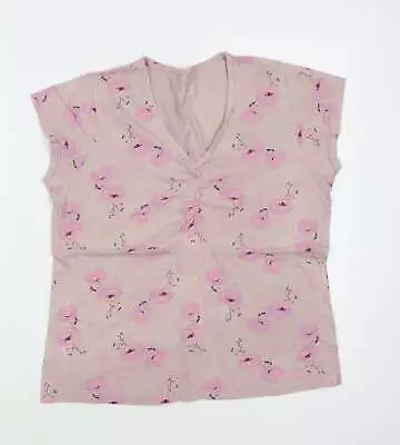 Buy BHS Womens Pink Floral Cotton Top Pyjama Top Size 12 • 6.25£