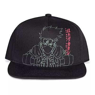 Buy Naruto Shippuden Kakashi Line Art Snapback Baseball Cap, Black/Grey. T-Shirt NEW • 17.23£