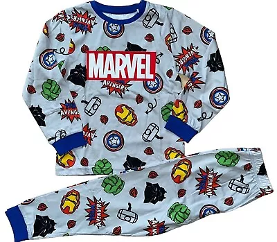 Buy New Boys Marvel Avengers Pyjamas.top And Bottoms.5-6yrs • 7.95£
