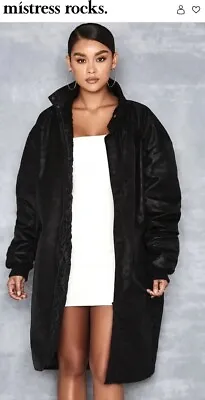 Buy MISTRESS ROCKS  Size S Arbitrary Black Long Length  Camo Jacket/coat RRP £79.00 • 9£
