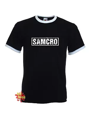 Buy SAMCRO Sons Of Anarchy Black Ringer T Shirt XL (44-46 ) • 8.99£