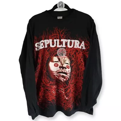 Buy Vintage Sepultura Roots Long Sleeve Shirt 1990 XL • 180£