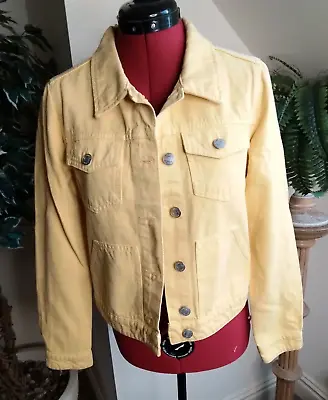 Buy Red Herring Yellow 100% Cotton Denim Style Jacket/Coat . Size 10 • 10.99£