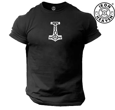 Buy Mjolnir T Shirt Gym Clothing Bodybuilding Training Workout Boxing Thor MMA Top • 11.03£