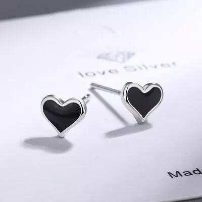 Buy Cute Heart Stud Earrings Women Girls 925 Sterling Silver Jewellery Gift UK • 3.49£
