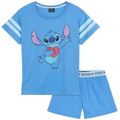 Buy Disney Stitch Womens Pyjamas Short PJs For Women • 17.99£