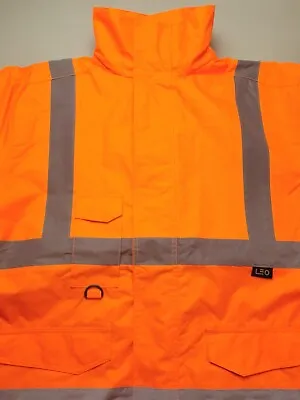 Buy LEO Mens Size XL Tawstock Hi-Viz Rail Industry Standard Jacket Anorak NEW Orange • 28£