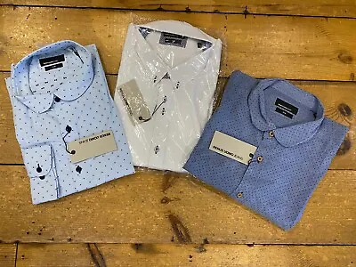 Buy 3 X REMUS UOMO® Slim Fit Shirts - 18.5”/2XL COMBINED SRP £170 • 38£