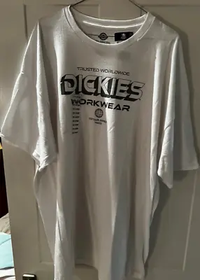 Buy Men's Dickies 2XL Graphic Short Sleeve Regular Fit Cotton T-Shirt In White BNWT • 29.95£