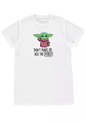 Buy T Shirt Star Wars Mens Womens Unisex Baby Yoda Grogu Use The Force Gift Present • 11.99£