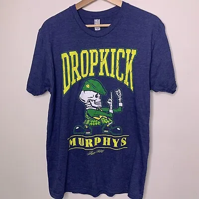 Buy Dropkick Murphys Shirt Adult Medium Blue Punk Rock Tee Bayside • 22.32£