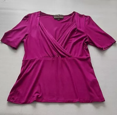 Buy Ladies 12. Fenn Wright Manson. Wrap Over Pink Top. Short Sleeves. Stretch • 3£