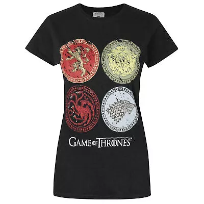Buy Game Of Thrones Womens/Ladies House Crests T-Shirt NS4588 • 16.69£