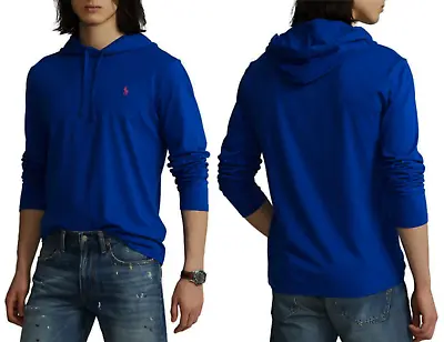 Buy Polo Ralph Lauren Hooded T-Shirt Jersey Hoodie Retro Preppy Sweatshirt/S • 136.68£