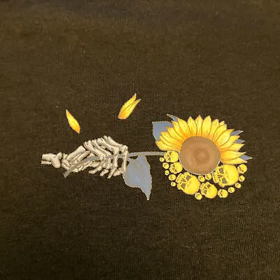 Buy Skeleton Hand And Skull Sunflower Ladies Small T-shirt • 9.99£