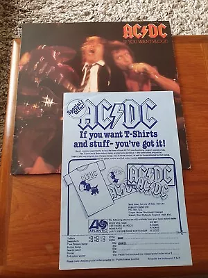 Buy AC/DC If You Want Blood 1978 Vinyl Porky Prime With Rare Merch Sheet Great... • 45£