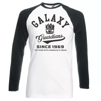 Buy Guardians Of The Galaxy  New College Logo  Raglan Longsleeve Baseball T-shirt • 16.99£
