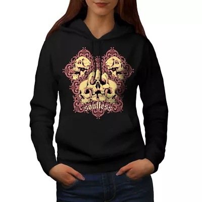 Buy Wellcoda Soulless Goth Death Womens Hoodie, Grave Casual Hooded Sweatshirt • 28.99£