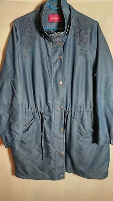 Buy Ladies Relaxed Fit Lightweight Denim Jacket By Together. Size 14 Generous • 5£