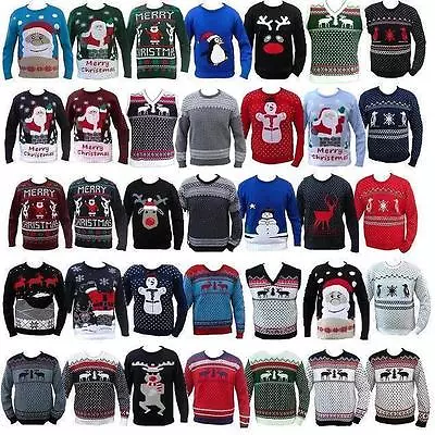 Buy New Knitted Mens Ladies Womens Funny Christmas Rude Jumper Sweater Santa Retro • 13.99£