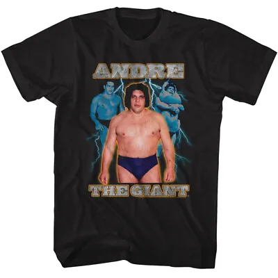 Buy Andre The Giant Heavyweight Wrestling Champ Lightning Bolts Men's T Shirt • 50.84£