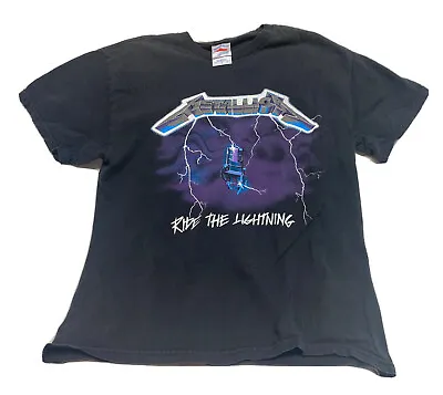 Buy VINTAGE 90s METALLICA Band T Shirt Ride The Lightning Size L • 189.97£