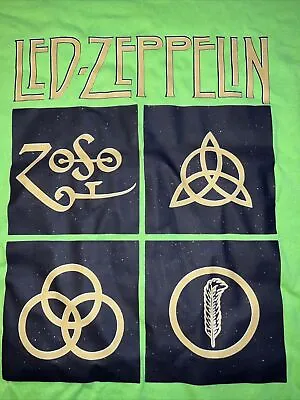 Buy NWOT Led Zeppelin Zoso Green Concert Tour Shirt Mens XL Jimmy Page Robert Plant • 42.52£