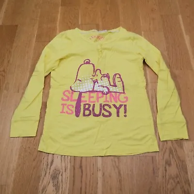 Buy Peanuts Snoopy Print Long Sleeve T Shirt XS S Top Crew Neck Charlie Brown Y2K • 6.99£