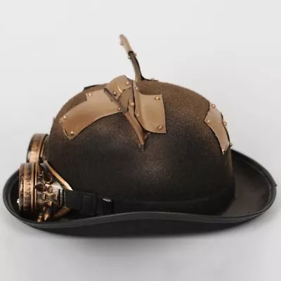 Buy Gothic Brimmed Hat Steampunk Goggles Hat Men Women Clothing Accessory Unisex Hat • 16.57£